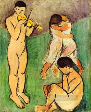 Desnudo Painting - Música Bosquejo Abstracto Desnudo